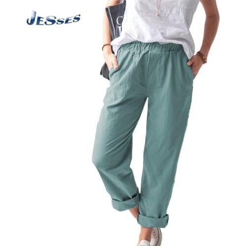 Spring Female Trousers 2021 Summer Casual Women High Waist Pants Solid Color Comfortable Sports Straight Oversized Pant For Lady