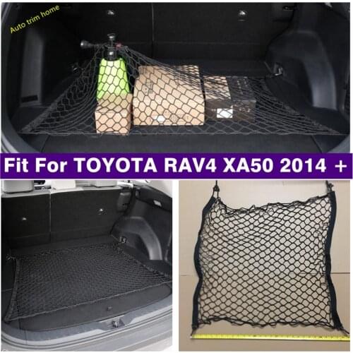 Interior Refit Kit Rear Trunk Box Storage Net String Baggage Bag Luggage Cover Kit Fit For TOYOTA RAV4 RAV 4 XA50 2014 - 2021