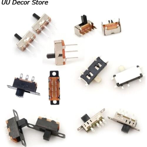 10/20/40/50pcs Interruptor On-off Mini Slide Switch SS12d00 SK12D07 SS-12D00G3 SS22F32 MSK-12C01-07 SS23E04 SS12F15 SS12F15VG4