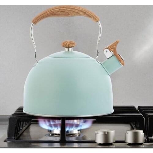 2.5L Stainless Steel Whistling Tea Kettle Food Grade Teapot For Make Tea Boil Water Compatible Gas Stoves Induction Cookers Tool