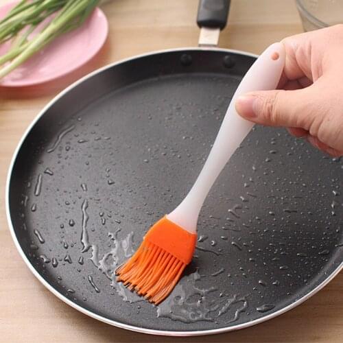 4pcs Cake Baking Brush Home DIY Silicone Tool Eco-friendly Bread BBQ Oil Cream Cooking Clear Handle Kitchen Barbecue accessories