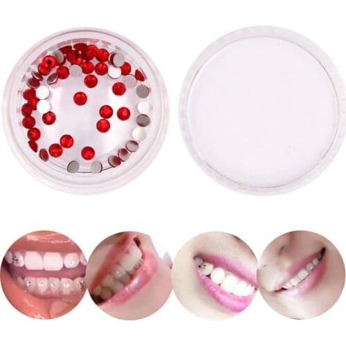 50pcs/Box Teeth Crystal Diamond Dental Material Teeth Whitening Studs Teeth Crystal Ornament Oral Hygiene Tooth Decoration