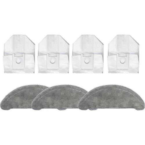 7Pcs for Roidmi EVE Plus Robot Vacuum Cleaner Dust Bag Mop Cloth Cleaning Cloth Replacement Accessories Parts