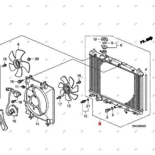Car Air conditioning condenser Water tank radiator hon dac rv heat sink Water tank cooling net Air conditioning radiator