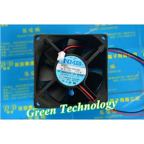 Free Shipping Original NMB 3110ML-05W-B69 8025 80MM 80*80*25MM computer /server case Cooling fan 24V 0.18A with 2pin