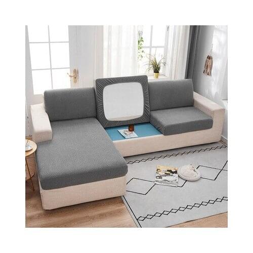 TONGDI Lustrous Elastic Sofa Cushion Cover Seat Soft Elegant All-Inclusive Velvet Luxury Decor Slipcover Couch For LivingRoom