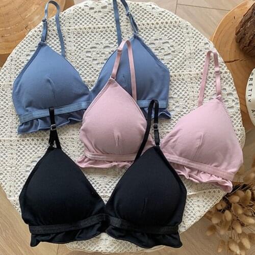 French Cotton Bra Bralette Push Up Bras for Women Seamless Bra Wireless Comfortable Underwear Sexy Lingerie Female Brassiere