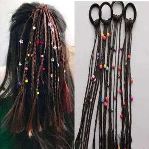 Children Wig Braids Multi-color Mini Clip Kids Elastics Hair Bands Girl Cute Hair Accessories Korean Style Hair Rope 1PC