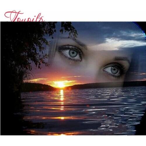 Diamant broderie ciel paysage bricolage diamant peinture carré forage diamant broderie diamant mosaïque point de croix kit fille