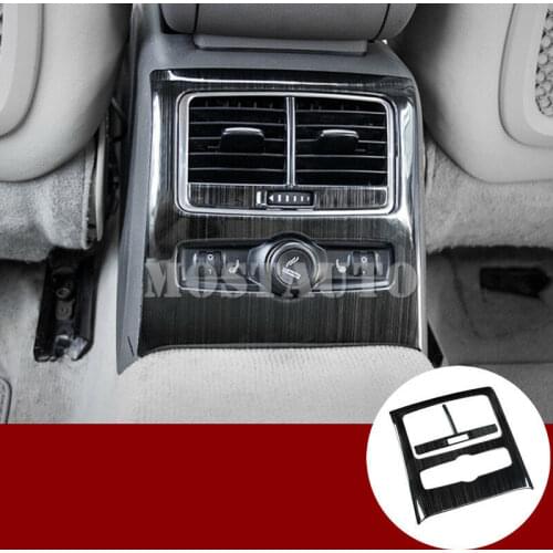 For Audi A6 C6 2005-2011 Black Console Rear Air Vent Outlet Frame Trim Cover Car Styling Accessories