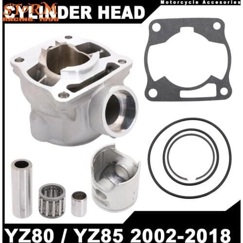 Motorcycle Cylinder Head Assembly with Gaskets Pistons Set For YAMAHA YZ80 YZ85 2002-2018 Engine ATV Quad Dirt Bike Go Kart
