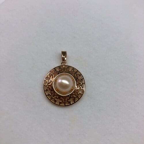 Circle Shape Pendant Base Mountings Findings Jewelry Settings Accessories Parts for Pearls Beads Crystal Agate Coral Jade