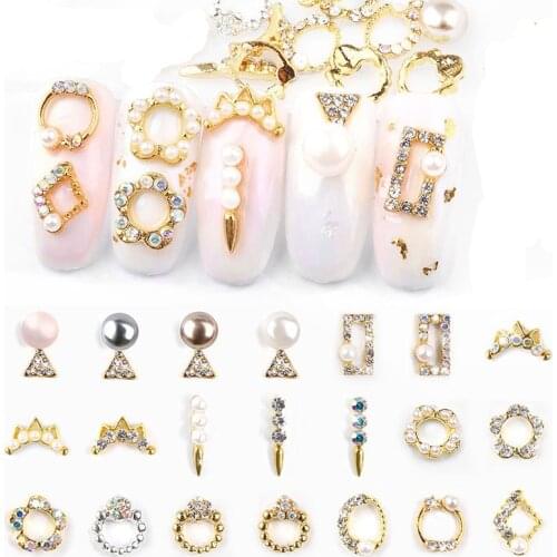 Nail Metal Jewelry Rivets Accessories Hollow Out Frame Nails Art Decorations 10pcs Gold Metallic Charms 3D Alloy Nail Art Studs