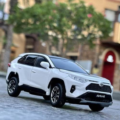 1:32 Toyota RAV4 SUV Alloy Car Model Diecast Toy Vehicle Shock absorber sound and light High Simitation Cars Model Toys Gift