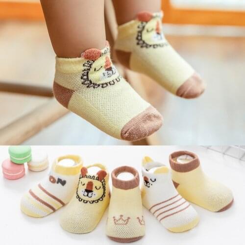 5 pairs Newborn Kid Baby Boys Girls Socks Toddler Infant Animals Cartoon Cute Sweet Cotton Socks Stretch New Accessories