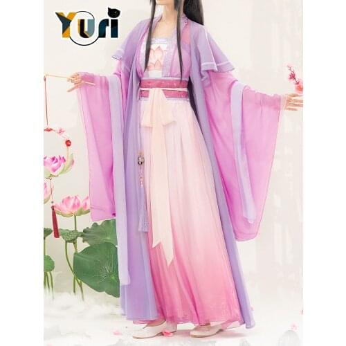 The Untame Grandmaster of Demonic Cultivation Official Jiang Yanli Adult Ancient Costume Cosplay Womens Clothing Cos Gift C