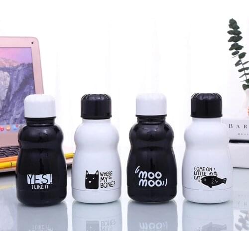 Portable Stainless Steel Vacuum Flask Cute Coffee Cup Tea Cup Vacuum Flask Sports Bottle Household Daily Necessities