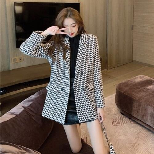 Retro Hong Kong-style woolen cloth casual 2021 spring and autumn suit womens design sense niche woolen woolen coat trend