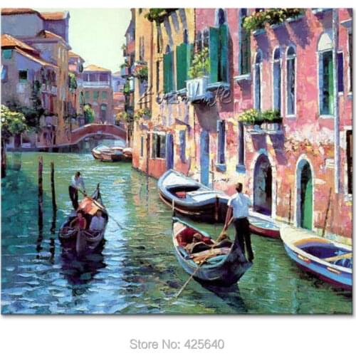 Hand-painted Mediterranean Seascapes painting for the sitting room decorates a wall pictures painted on the canvas art 08