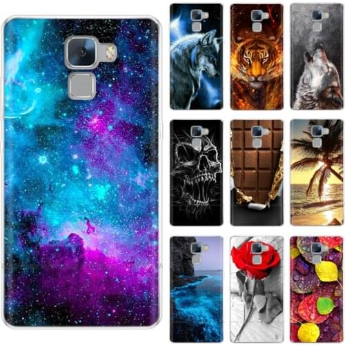 For Honor 7 Case Silicon Back Cover for Huawei Honor 7 Honor7 5.2" Etui Coque Bumper Shockproof Protective Funda Cute Flower Cat