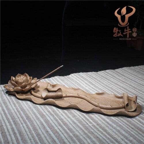 Special offer wholesale Yixing ornaments lotus flowers large long incense inserted Taiwan gift tea set mixed batch