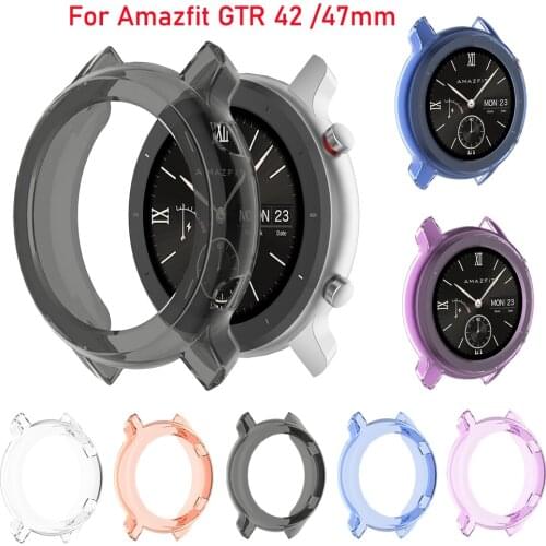 Ultra thin Case Cover Smart Watch belt Soft TPU Shell Protection Silicone Case For xiaomi huami Amazfit gtr 42 47mm Accessories