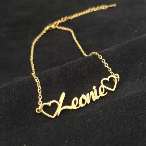 Stainless Steel Ladies Bracelet Personalized Trend DIY Letter Pendant Gold Custom Family Gifts Popular Jewelry