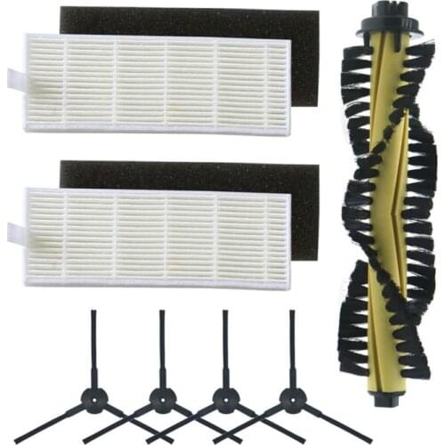 1*Main Brush+2*HEPA Filter+2*Sponge+4*Side Brushes for Robot Vacuum Cleaner Parts For kitfort KT-519 kt519