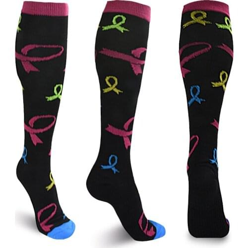 1 Pair Sports Compression Socks For varicose veins Running Soccer Basketball Hiking Footwear Relief Shin Splints High Stocking