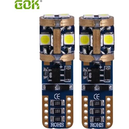 1pcs New W5W T10 LED Canbus Error Free t10 10SMD led 3030 6000K White CarInterior Wedge Marker Dome Door Reading Light Bulb