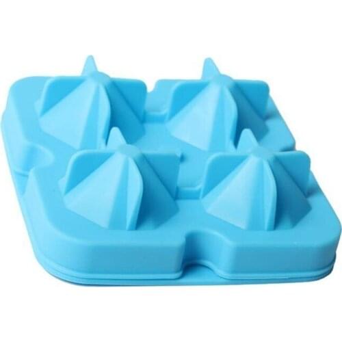 3d Silicone Diamond Ice Cube Mold 4 Holes Ice Ball Mold Maker For Bar Whisky Beer Drink Accessories Ice Cream Tools