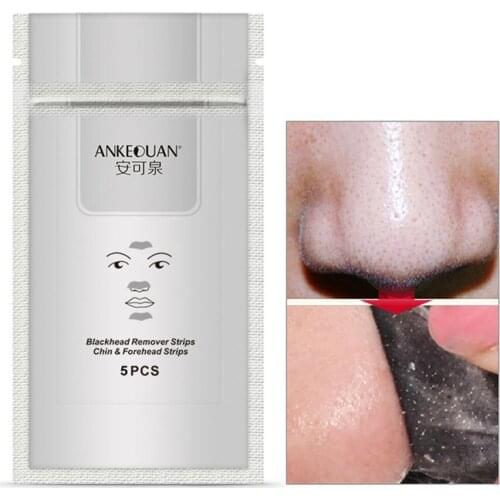 5pcs AuQuest Blackhead Remover Nose Mask Pore Strip Black Mask Peeling Beauty Face Mask Face Care Blackhead Remover