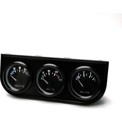 52MM 3'' 1 Oil temp meter +water temp gauge +Oil Pressure Gauge Kit car meter Car Gauge Triple tachomete