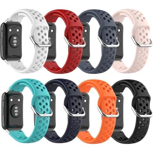 8 Colors Silicone Smartwatch Wrist Strap For Huawei Watch Fit Replacement Wristband Breathable Comfortable Watch Band Accessorie