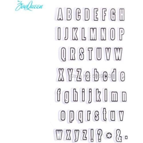 ABC Alphabet Symbol transparent clear stamps for DIY Scrapbooking/Card Making/Stamps set stationery Fun Party Supply Decorations