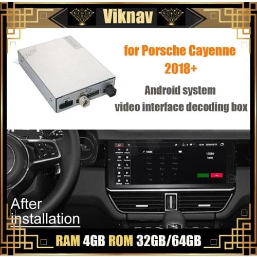 Car GPS Navigation Decoding Box Android System Video Interface Decoding Tool for-Porsche Cayenne 2018