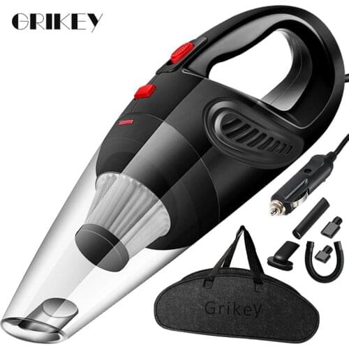 GRIKEY Car Vacuum Cleaner For Car Vacuum Autobiotic 12V Powerful Handheld Vacuum Cleaner Car Cleaning 5800Pa Big Suction limpiez