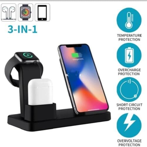 7.5w 10W Qi Wireless Charger For iPhone X 8 XR huwei Fast Charger Charge For Apple Watch 4 3 2 1 Cargador Inalambrico Movil
