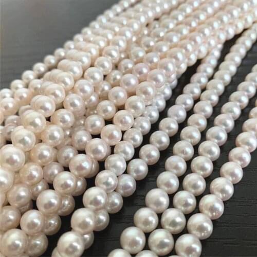 Natural Freshwater Pearl Beaded High Quality Circular Punch Loose Beads for Make Jewelry DIY Bracelet Necklace Accessories