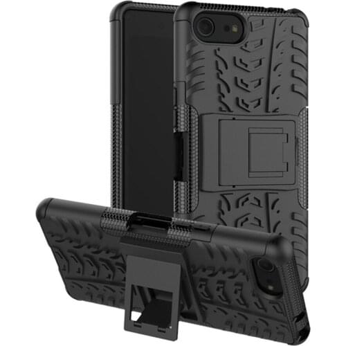 For Sony Xperia Ace Case 5.0 inch Luxury PC + TPU Back Cover Stand Armor ShockProof Case For Sony Ace SO-02L Full Phone Bags
