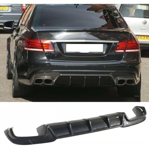 Carbon Fiber W212 Rear Bumper Diffuser for Benz W212 Facelift E260 E300 & E63 AMG 2014 2015 2016