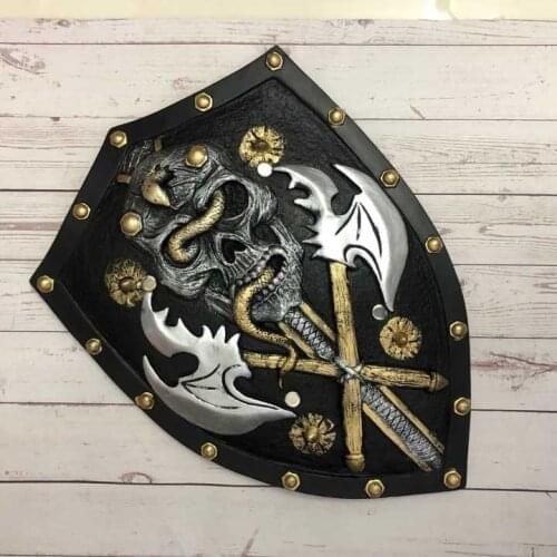 Movie Game Anime 1:1 Grim Reaper Skeleton Head AXE Shield Action Figure Model PU Weapon Kids Role Gift Halloween Cosplay Prop