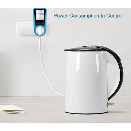 EU/BR/UK Plug Socket Digital Wattmeter Meter Power Consumption Watt Energy Meter KWh AC 220V 110V Electricity Analyzers Monitors