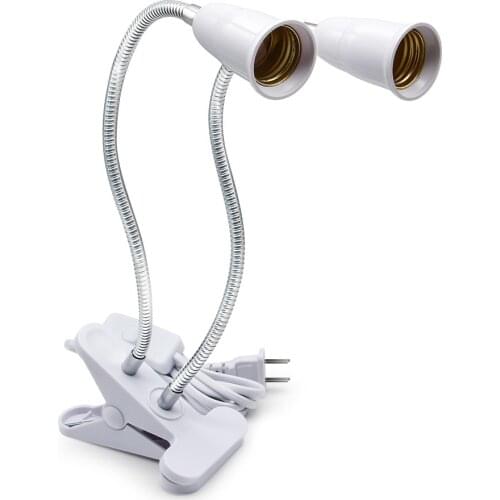 30cm 360 Degrees Flexible Lamp Holder Clip E27 Base with On Off Switch Desk Lamp for Led Grow Light E27
