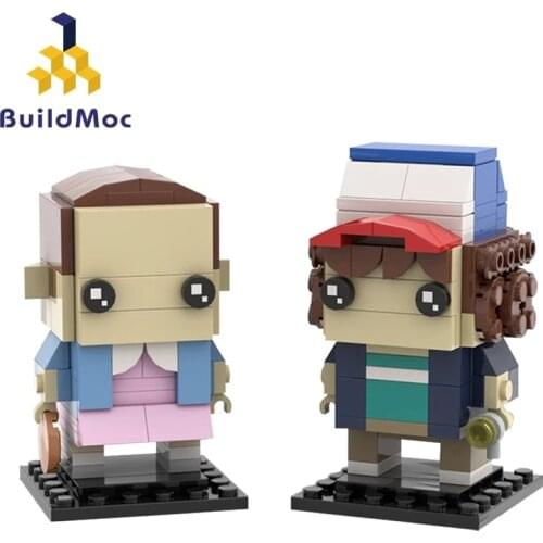 BuildMOC Sci-FiThriller TV Character Cartoon Movie Figures Stranger Things Brickheadz Collection Model Building Blocks Toys Gift