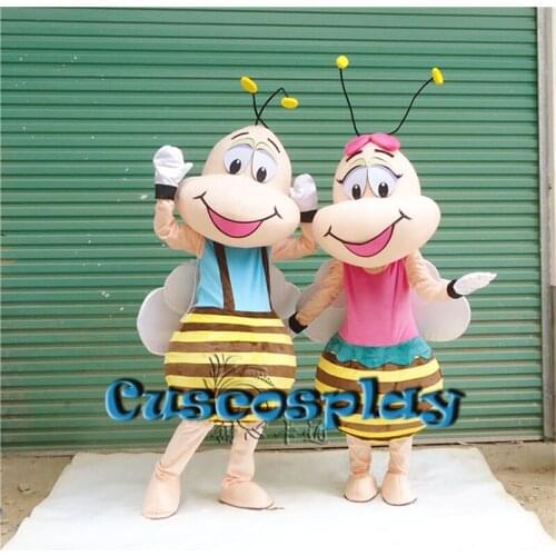 Advertising Bee Hornet Mascot Costume Suits Adults Honeybee Animal Cosplay Party Game Fancy Dress Outfits Parade Character 2019