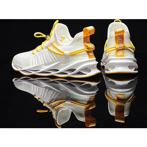 Summer White Mesh Mens Sneakers 2021 Spring Marathon Blade Running Shoes Men Air Cushion Sneakers Sport Man zapatillas deporte