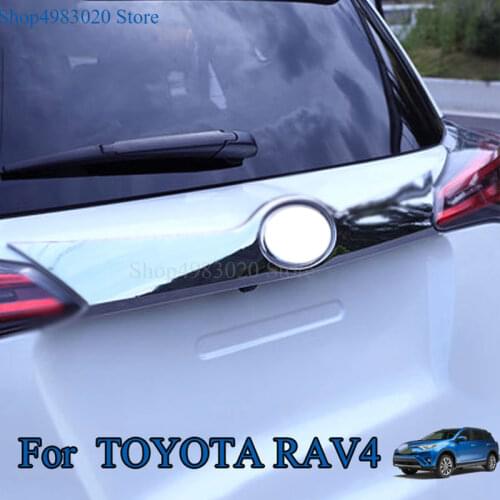 For Toyota RAV4 RAV 4 2013 2014 2015 Stainless Steel Rear Trunk Lid Cover Trim Tailgate Strip Back Door Boot Garnish Accessories