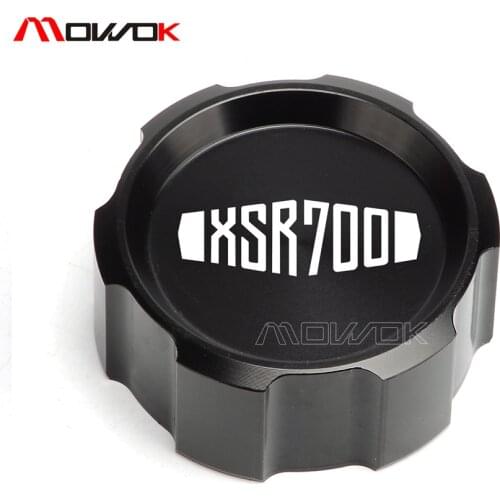 With Logo XSR700 Motorbike CNC Aluminum Accessories Rear Brake Fluid Reservoir Cover Cap For Yamaha XSR 700 2016-2020