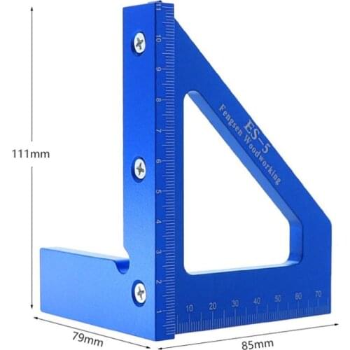 Woodworking Square Protractor Aluminum Alloy Miter Triangle Ruler High Precision Layout Measuring Tool for Engineer Carpenter
